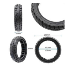 Олекотена солидна офроуд гума за тротинетка 8.5x2-6.1 / B34