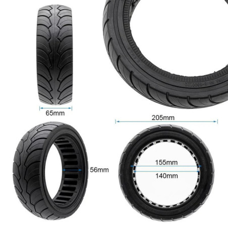 Олекотена солидна гума за тротинетка 8.5x2-6.1 / B58