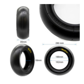 Безкамерна външна радиална гума (Слик) 100/55 R6.5” | PMT