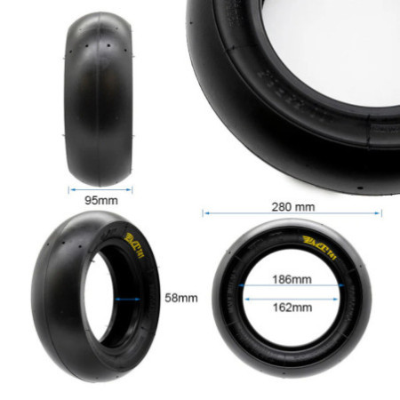 Безкамерна външна радиална гума (Слик) 100/55 R6.5” | PMT