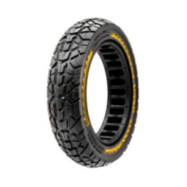 Олекотена солидна офроуд гума за тротинетка 10x2.125-6.5 / B34 | Жълта лента