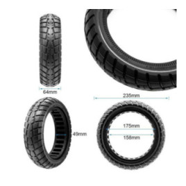Олекотена солидна офроуд гума за тротинетка 60/70-7/B50