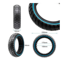 Олекотена солидна офроуд гума за тротинетка 60/70-7/ B50 | Синя лента