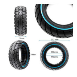 Олекотена солидна офроуд гума за тротинетка 8.5x3 | Синя лента