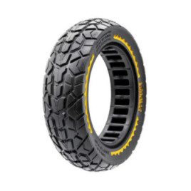 Олекотена солидна офроуд гума за тротинетка 10x2.5 / B44 | Жълта лента