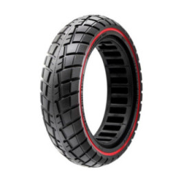 Олекотена солидна офроуд гума за тротинетка 60/70-7 / B50 | Червена лента