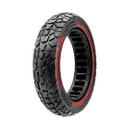 Олекотена солидна офроуд гума за тротинетка 10x2.125-6.5 / B34 | Червена лента