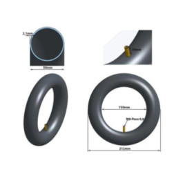 Вътрешна гума за тротинетка 8.5x2 | Прав вентил
