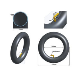 Вътрешна гума за тротинетка 10x2.125 | Крив вентил 0x90