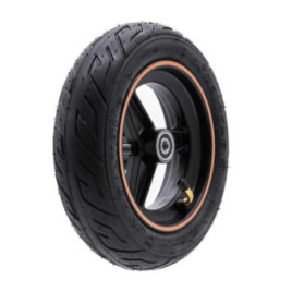 Комплект външна гума с джанта за тротинетка 6.5 инча | Кафява лента