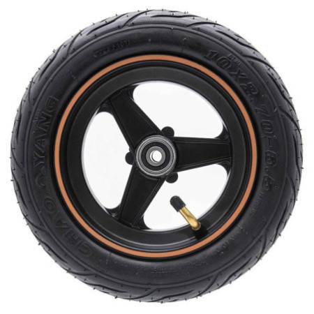 Комплект външна гума с джанта за тротинетка 6.5 инча | Кафява лента