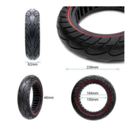 Олекотена солидна гума за тротинетка 10x2.5-6.1 / B44 | Червена лента