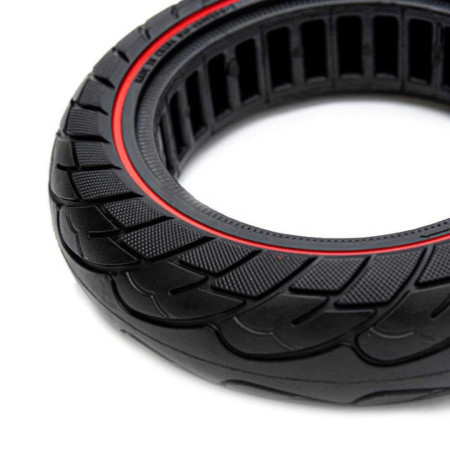 Олекотена солидна гума за тротинетка 10x2.5-6.1 / B44 | Червена лента