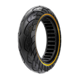 Олекотена солидна гума за тротинетка 10x2.5 | Жъта лента