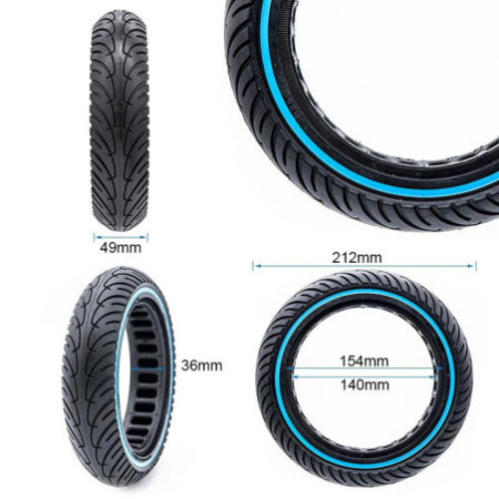Олекотена солидна гума за тротинетка 8.5x2-6.1 / B34 | Синя лента