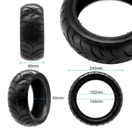 Безкамерна външна гума за тротинетка 85/65-6.5 | Wanda