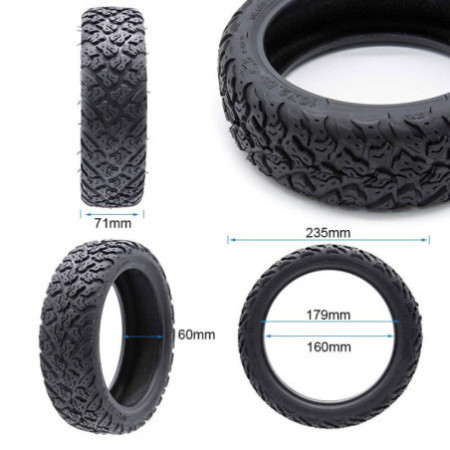 Безкамерна външна гума за тротинетка 10x2.5-6.5