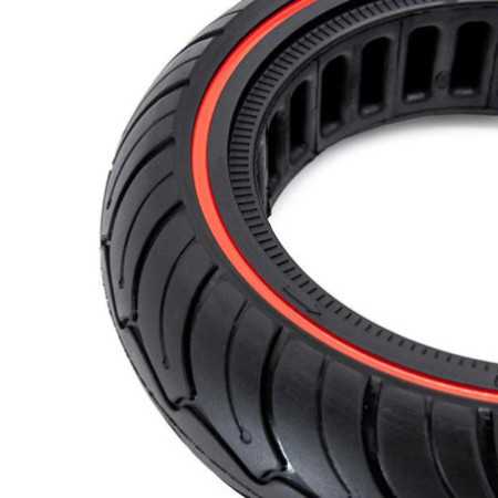 Олекотена солидна гума за тротинетка 9.5x2.5 | Червена лента