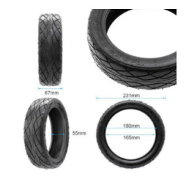Безкамерна външна гума за тротинетка 10x2.5-6.5 | Гел