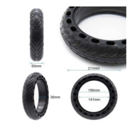 Солидна ненадуваема гума за тротинетка 8.5x2 V2  | Перфорирана