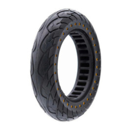 Олекотена солидна гума за тротинетка 10x2.125-6.1 / B34 | Жълти точки