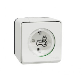 Подсилен контакт Schneider за елетромобили Бял -  Moveko.bg