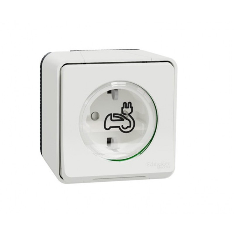 Подсилен контакт Schneider за елетромобили Бял -  Moveko.bg