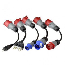 Комплект адаптери за промишлен контакт към 16А - Moveko.bg