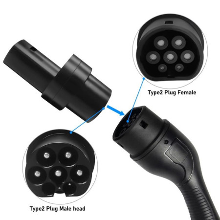 Адаптер за US Tesla | Тип 2 към Tesla конектор | 7KW  - Moveko.bg