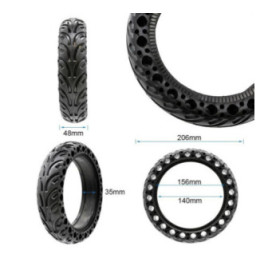 Солидна ненадуваема гума 8.5 инча V3 | Черна