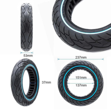 Олекотена солидна гума за тротинетка 10x2.5-6.1 / B44 | Синя лента