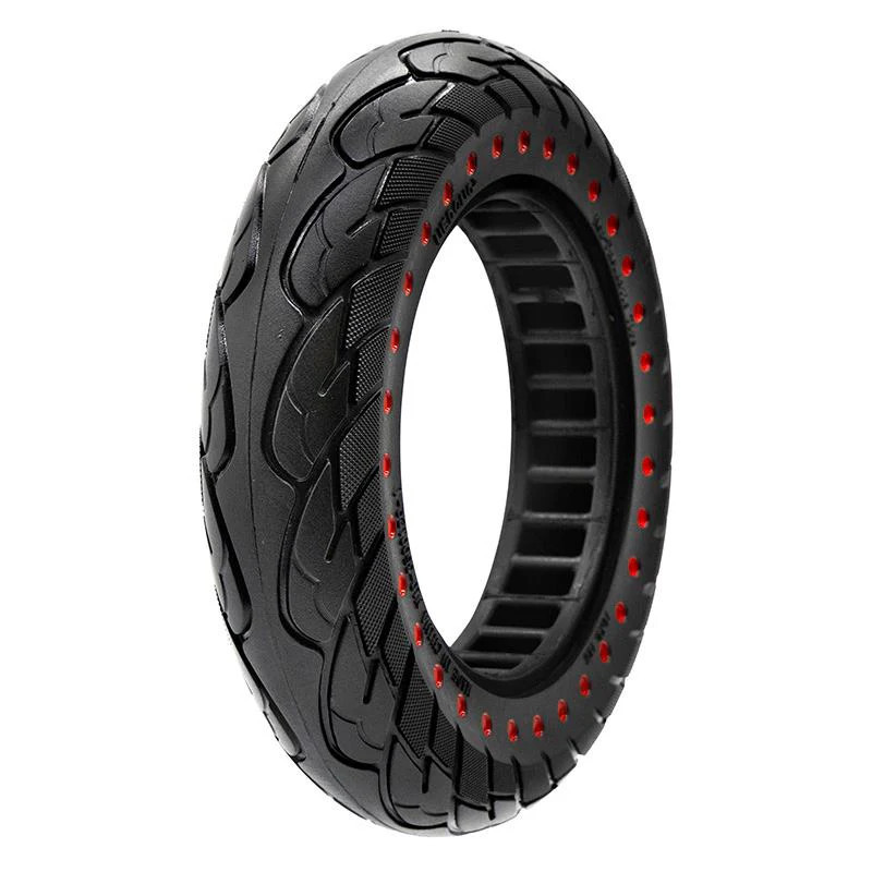 Олекотена солидна гума за тротинетка 10x2.125-6.1 / B34 | Червени точки