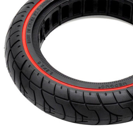Олекотена солидна гума за тротинетка 9.2x2-6.1 / B34 | Червена лента