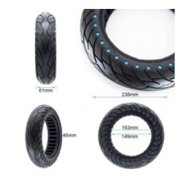 Олекотена солидна гума за тротинетка 10x2.5-6.1/B44 | Сини точки