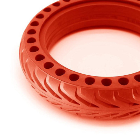 Перфорирана солидна гума за тротинетка 8.5x2-6.1 / B34 | Червена