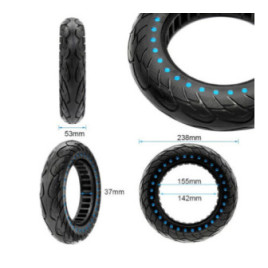 Олекотена солидна гума за тротинетка 10x2.125-6.1 / B34 | Сини точки