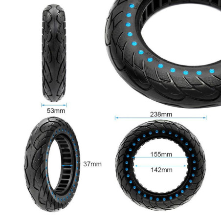 Олекотена солидна гума за тротинетка 10x2.125-6.1 / B34 | Сини точки