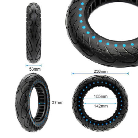 Олекотена солидна гума за тротинетка 10x2.125-6.1 / B34 | Сини точки