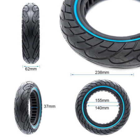 Олекотена солидна гума за тротинетка 10x2.5-6.1 / B34 | Синя лента
