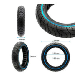 Олекотена солидна гума за тротинетка 9.2x2-6.1 / B34 | Синя лента