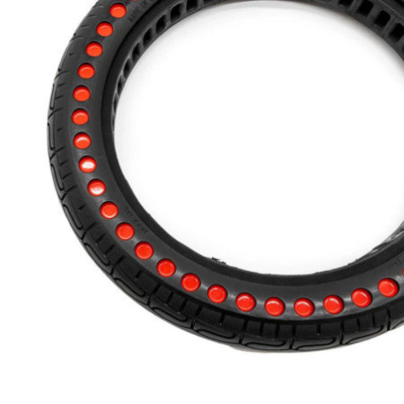 Олекотена солидна гума за тротинетка 14x2.125-9.6 / B28 | Червени точки