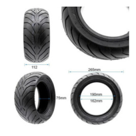 Безкамерна външна гума за тротинетка 110/50-6.5 | Quind