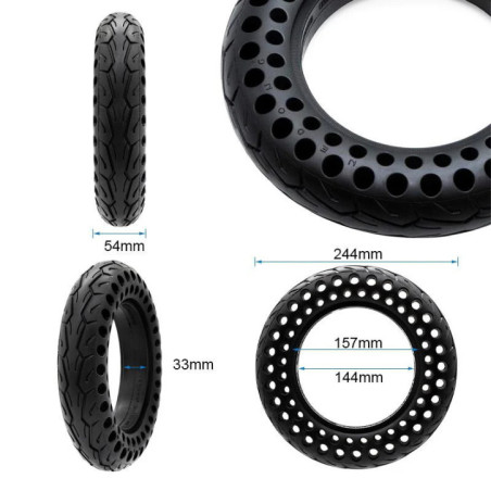 Солидна ненадуваема гума за тротинетка 10x2.125-6.1 / B34 | Перфорирана