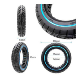 Олекотена солидна гума за тротинетка 10x2.125-6.1 / B34 | Синя лента