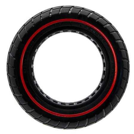 Олекотена солидна гума за тротинетка 10x2.125-6.1 / B34 | Червена лента