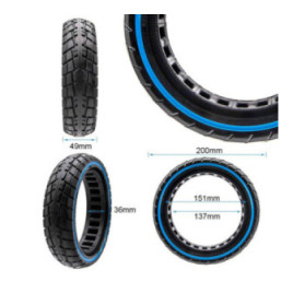 Олекотена солидна гума за тротинетка 8.5x2-6.1 / B34 | Синя лента