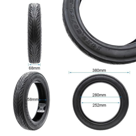 Безкамерна външна гума за тротинетка 14x2.5 64-254 2.50-10