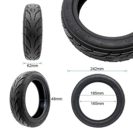 Безкамерна външна гума за тротинетка 10X2.5-6.5 | Гел