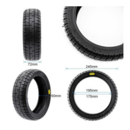 Безкамерна външна офроуд гума за тротинетка 10.5X2.75-7