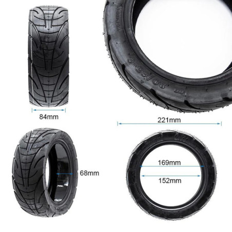 Безкамерна външна гума за тротинетка 80/65-6 | Гел